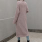 Waffle Knit Open Front Duster Cardigan With Pockets