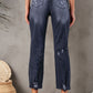 Distressed Hem Detail Cropped Jeans