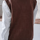 Cable-Knit Ribbed V-Neck Sweater Vest