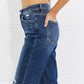 Vervet by Flying Monkey Full Size Distressed Cropped Jeans with Pockets