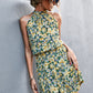 Floral Tied Sleeveless Mini Dress