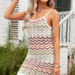 Chevron Spaghetti Strap Knit Dress