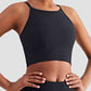Round Neck Cropped Sports Cami
