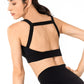 Open Back Pleated Detail Sports Bra