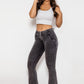 Two-Button Flare Jeans