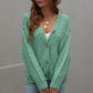Cable-Knit Button Front Cardigan