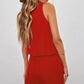 Layered Sleeveless Round Neck Romper