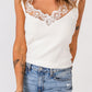 Spliced Lace Ribbed Tank