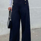 Double-Breasted Wide Leg Pants