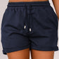 Drawstring Waist Cuffed Shorts