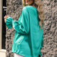 Flounce Sleeve Keyhole Blouse