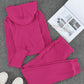 Zip-Up Ribbed Hoodie and Joggers Lounge Set