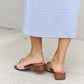 Forever Link Square Toe Chain Detail Clog Sandal in Blush