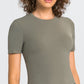 Round Neck Short Sleeve Yoga Tee