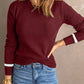 Round Neck Long Sleeve Knit Top