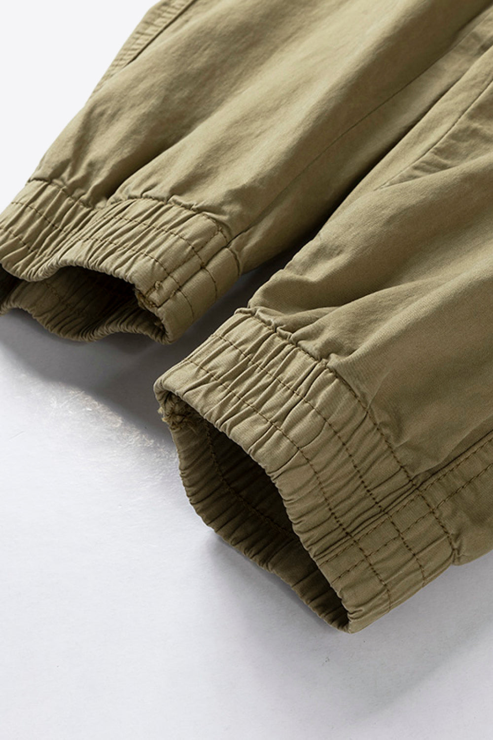 Drawstring Elastic Waist Cargo Joggers