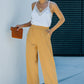 High Waist Wide Leg Pants with Pockets