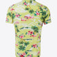 Tropical Print Button-Up Beach Shirt