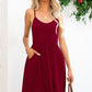 Floral Spaghetti Strap Dress with Pockets
