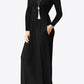 Round Neck Empire Waist Pocket Dress