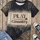 PLAY SOMETHING COUNTRY Graphic Leopard Tee