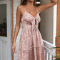 Ditsy Floral Tiered Tie Detail Dress