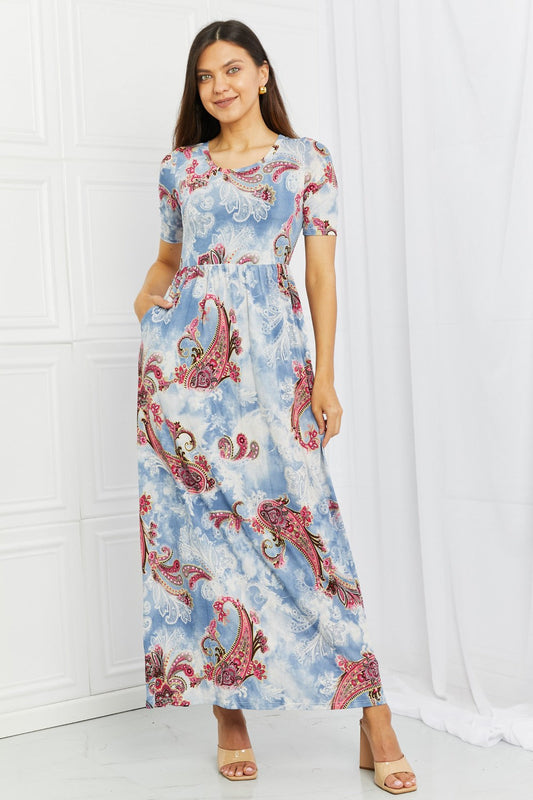 Celeste In My Feels Full Size Paisley Maxi Dress