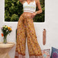 Bohemian Wide Leg Belted Pants