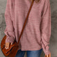 Heathered Dropped Shoulder Round Neck Sweater