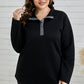 Plus Size Quilted Quarter-Snap Sweatshirt