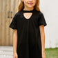 Girls Cutout Short Sleeve T-Shirt