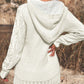 Fleece Lined Cable-Knit Toggle Hooded Cardigan