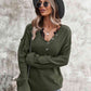 Buttoned Exposed Seam Knit Top