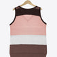 Striped Openwork V-Neck Knit Tank