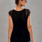 Eyelash Trim Spliced Lace V-Neck Tank