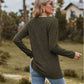 Full Size Ribbed Square Neck Long Sleeve T-Shirt