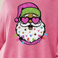 Plus Size Santa Claus Sequin Round Neck Sweatshirt