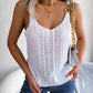 Openwork Scoop Neck Knit Tank Top
