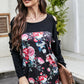 Floral Print Cut Out Top