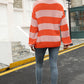 Striped Balloon Sleeve Knit Pullover