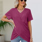 V-Neck Crisscross Short Sleeve Tee