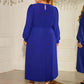 Plus Size Round Neck Long Sleeve Dress