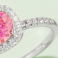 1 Carat Moissanite 925 Sterling Silver Halo Ring