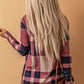 Plaid Open Front Cardigan