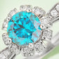 1 Carat Moissanite Contrast 925 Sterling Silver Ring