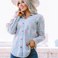 Plaid Button-Up Dropped Shoulder Shirt