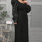 Plus Size Puff Sleeve Square Neck Dress