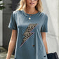 Leopard Lip Distressed T-Shirt