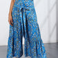 Printed Tie-Front Culottes