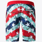 Full Size Mixed Print Lace-Up Shorts